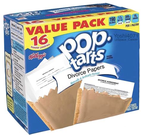 rare pop tarts|divorce paper flavored pop tarts.